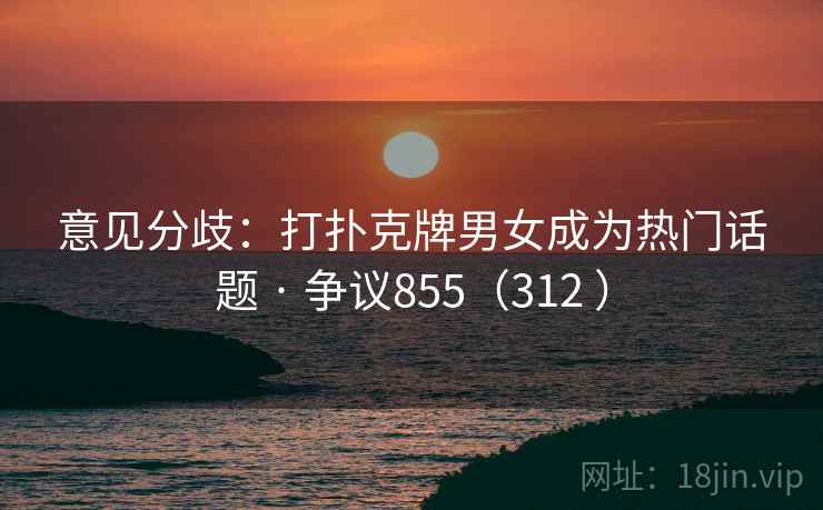 意见分歧：打扑克牌男女成为热门话题 · 争议855（312 ）