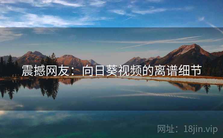 震撼网友：向日葵视频的离谱细节