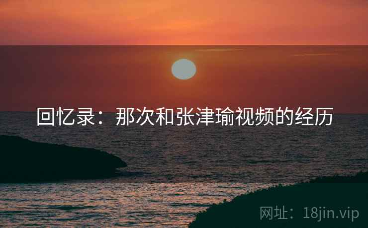 回忆录：那次和张津瑜视频的经历