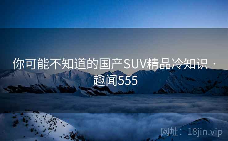 你可能不知道的国产SUV精品冷知识 · 趣闻555 第1张 你可能不知道的国产SUV精品冷知识 · 趣闻555 第1张